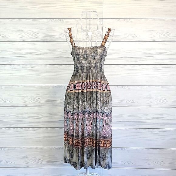 Arianna by Howard's silk blend summer midi dress Women's Size S - Picture 1 of 11